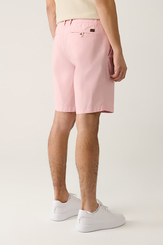 Erkek Somon Beli Lastikli Pamuklu Aspendos Relaxed Fit Şort A41Y3733 - 6