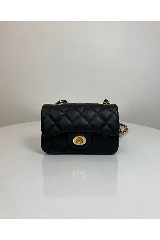 Mini Quilted Knitted Chain Women's Hand and Shoulder Bag (Check the Dimensions and Place Your Order)