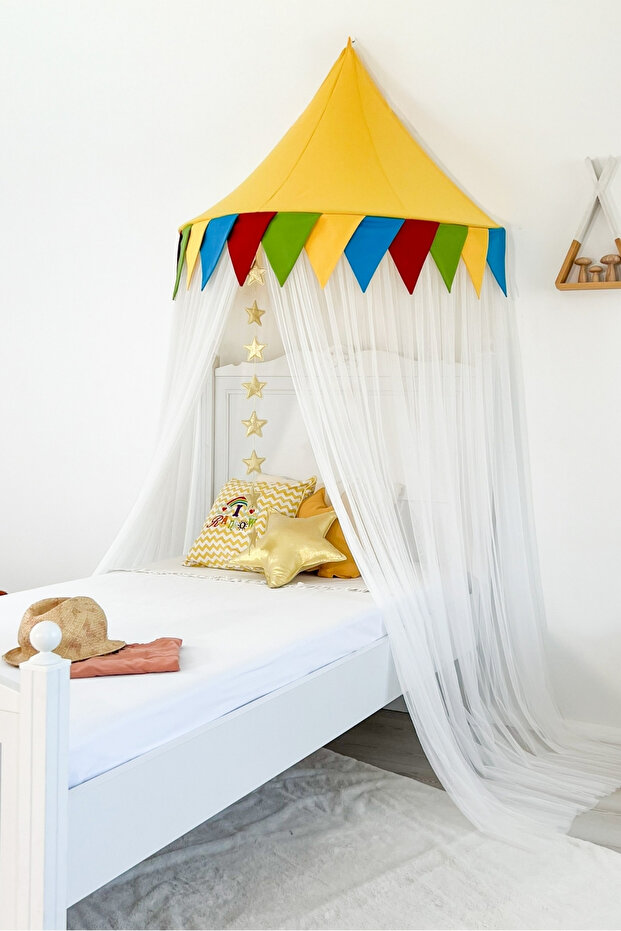 Renkli Tül Duvar Tentesi Plus Model - 1