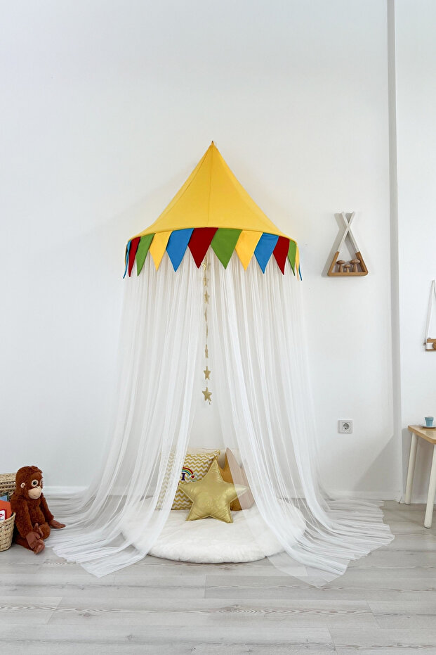 Renkli Tül Duvar Tentesi Plus Model - 3