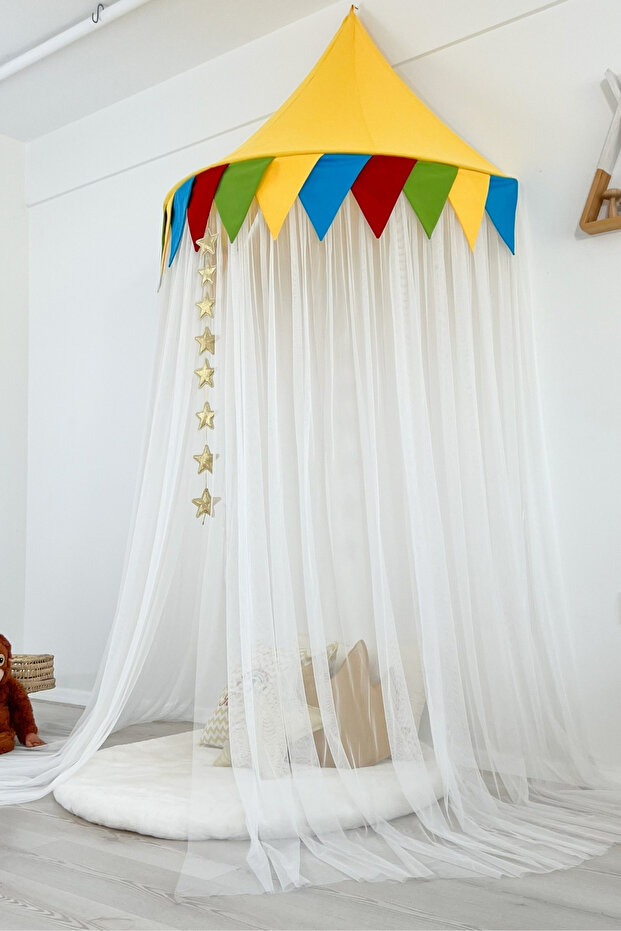 Renkli Tül Duvar Tentesi Plus Model - 4