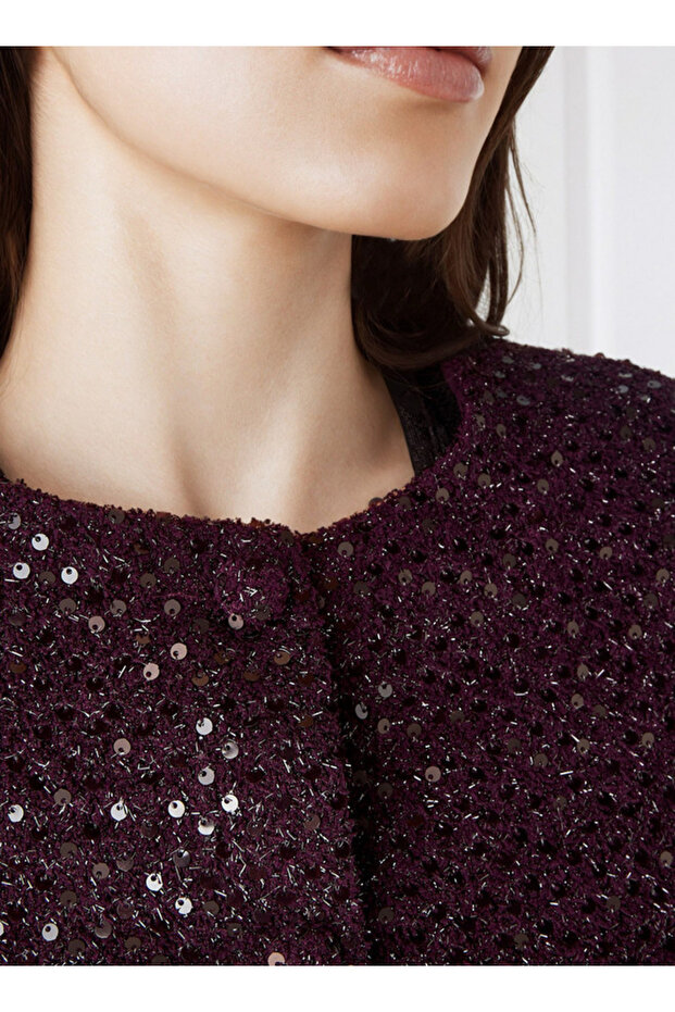 سترة كبيرة مزينة بالترتر - 3