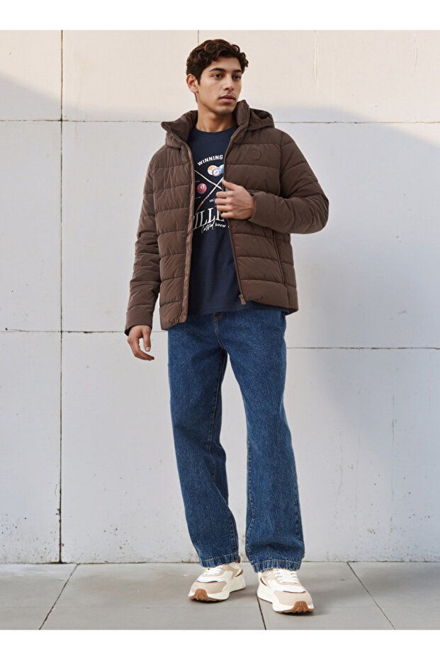 جاكيت رجالي بغطاء رأس للرأس وقصة عادية - 2