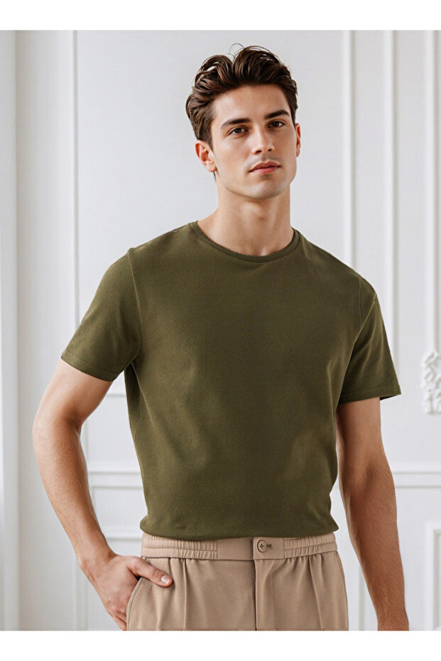 تي شيرت منقوش بالفشار - 1