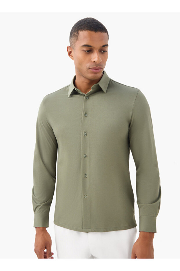 قميص بقصة عادية - 1