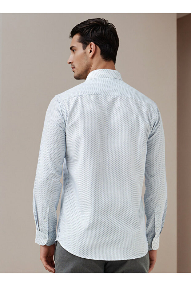 قميص مطبوع بقصّة Slim Fit - 3