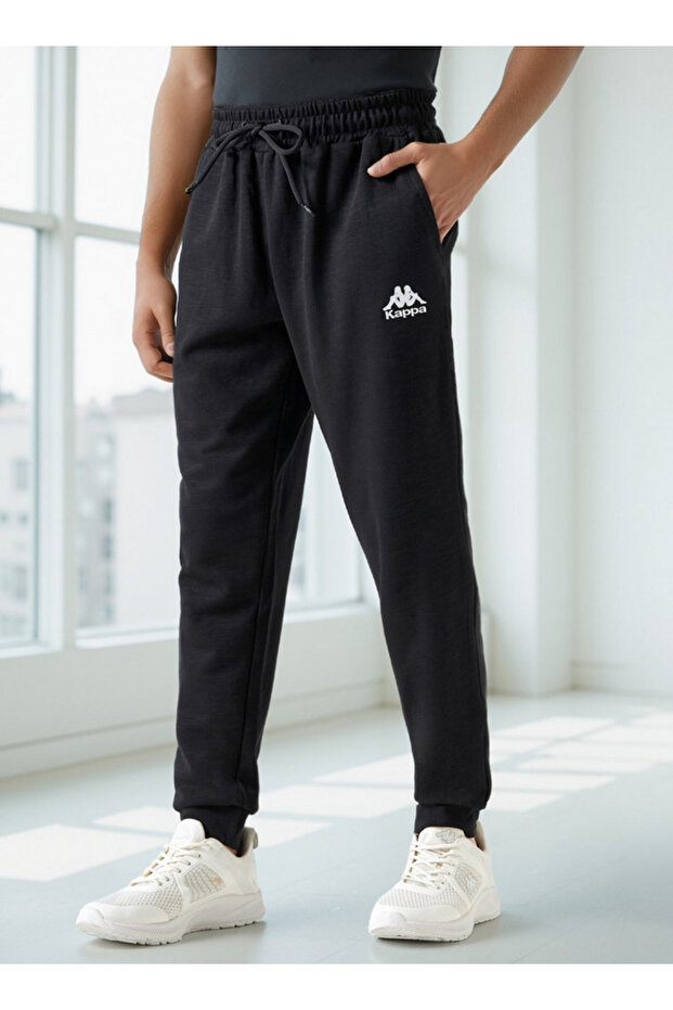 Bağcıklı Kapatma ve Cepli Logo Detaylı Jogger Pantolon