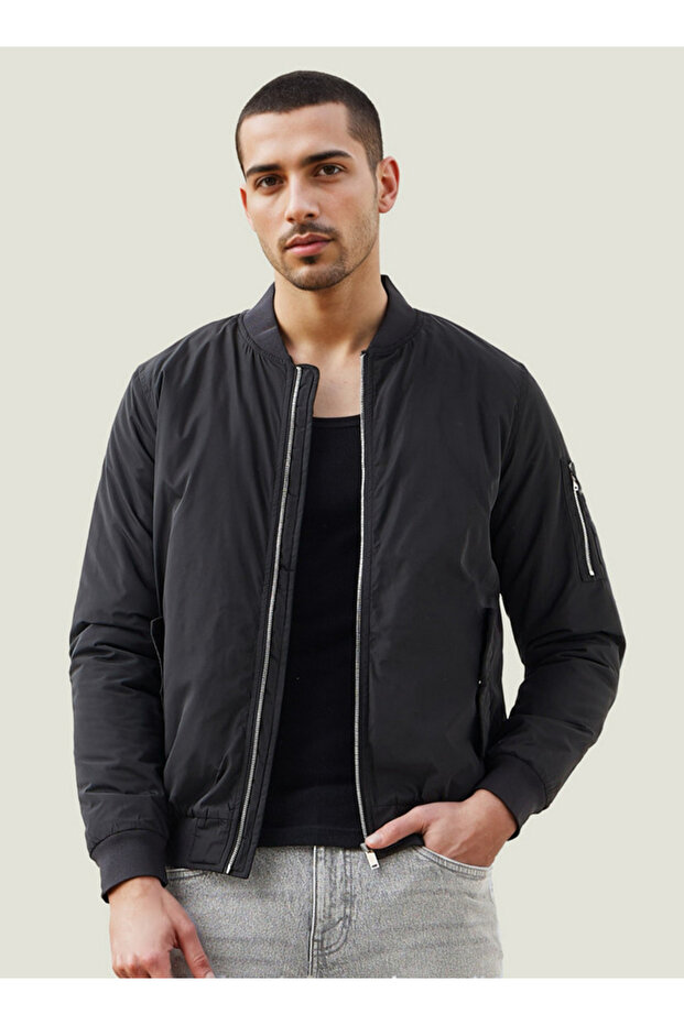 Zipper Jacket With Pockets - 1