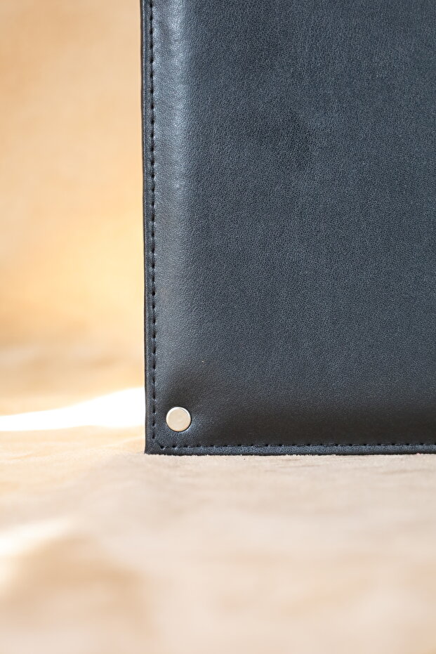 Black Leather Signature Folder - Mapa Presentation File - Document Folder (10 Sheets) - 3