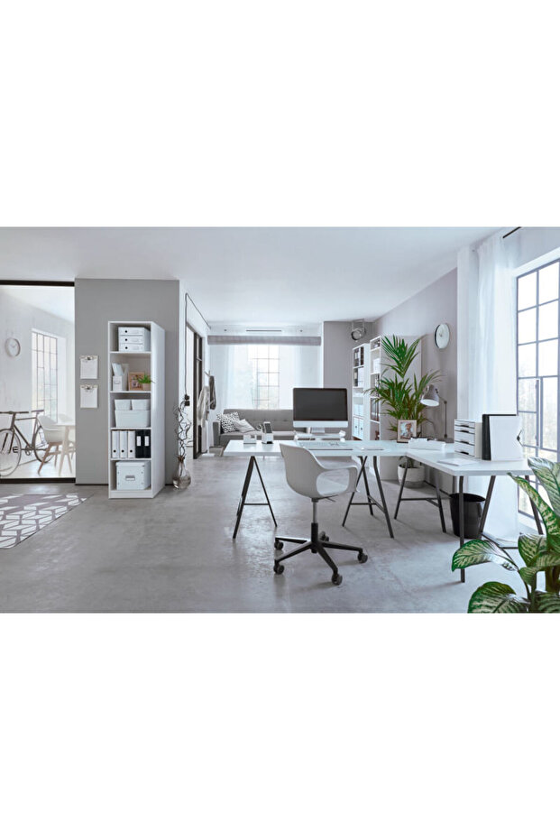 Storage box with lid laminated cardboard with white lid WOW Click&Store - 4