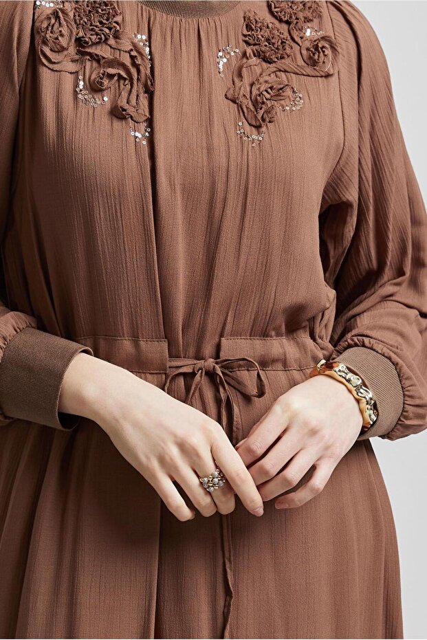 BELİ BAĞCIKLI ELBİSE 44710 - 4