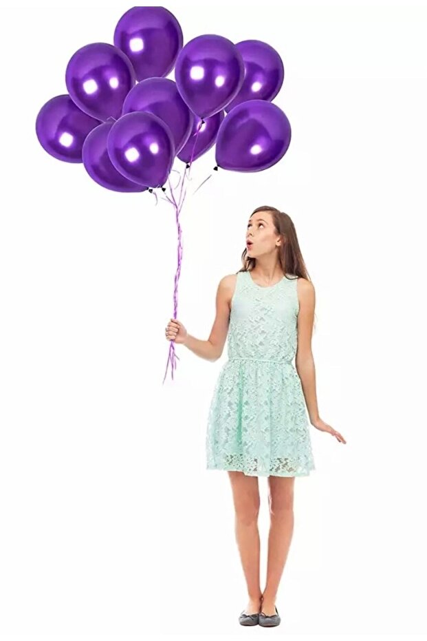 Metallic 12'' Dark Purple Balloon 10 Pieces
