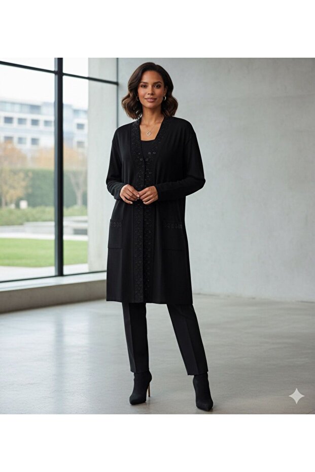 Bayan Uzun Ceket 9685 - 1