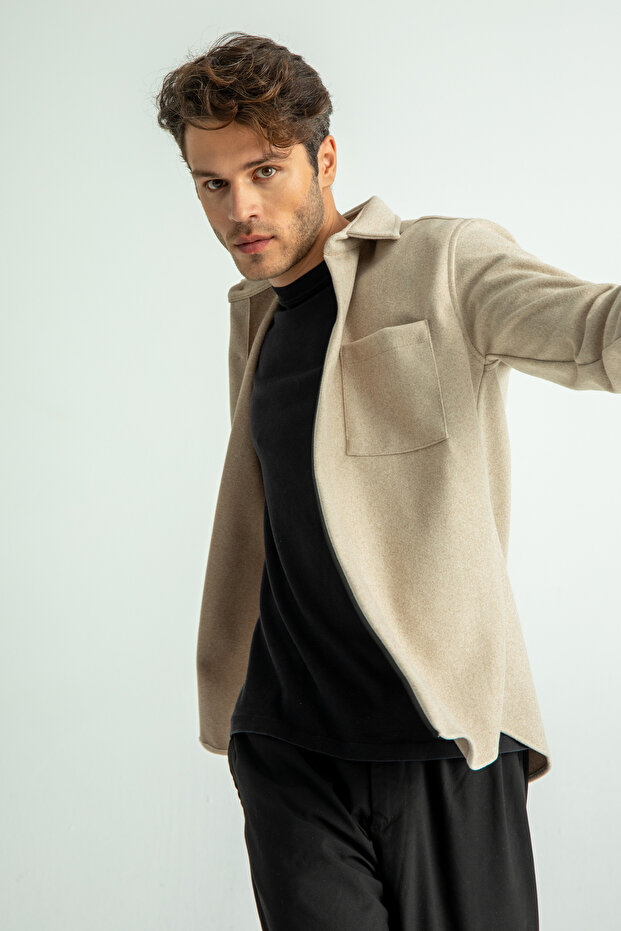 Erkek Regular Fit Kışlık Kaşe Gömlek - 3