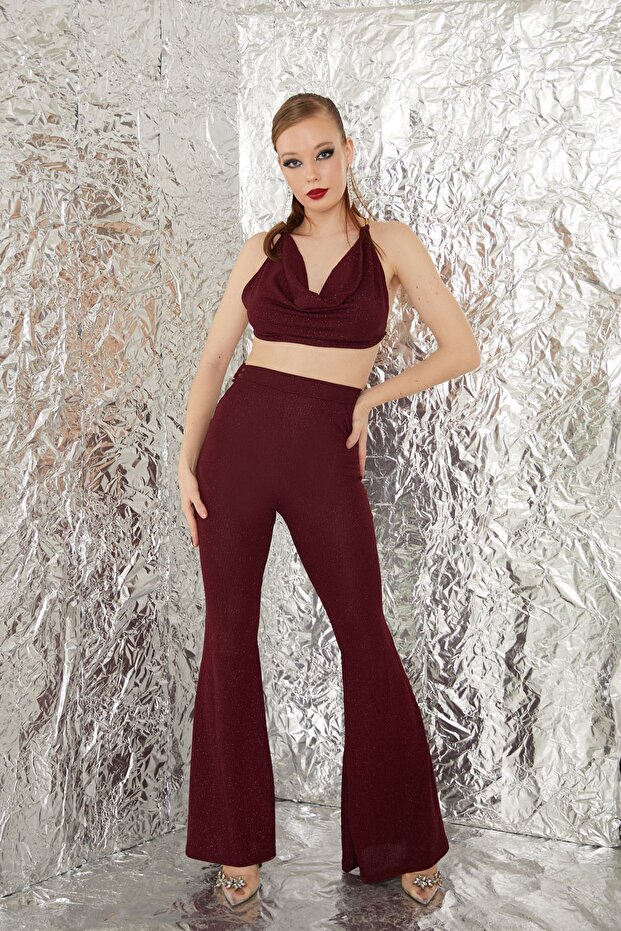 İspanyol Paça Takım-Bordo - 5