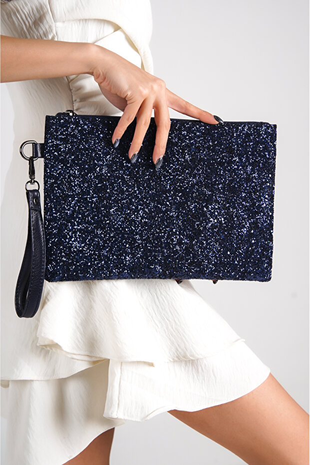 Pullu Paris 275 Kadın Clutch Çanta - 3