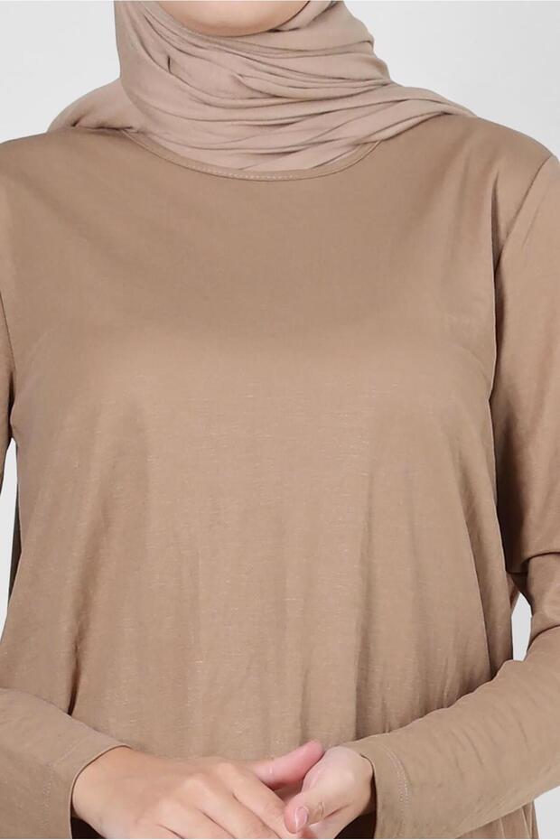 BİSİKLET YAKA DÜZ TUNİK 43941 - 4