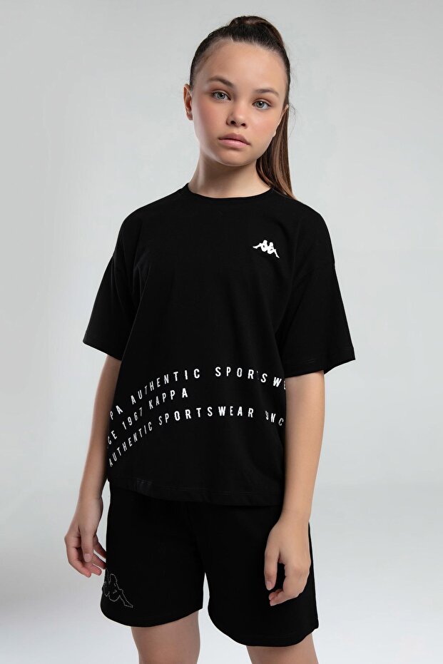 Authentic Kaley Kız Çocuk Siyah Regular Tişört - 2