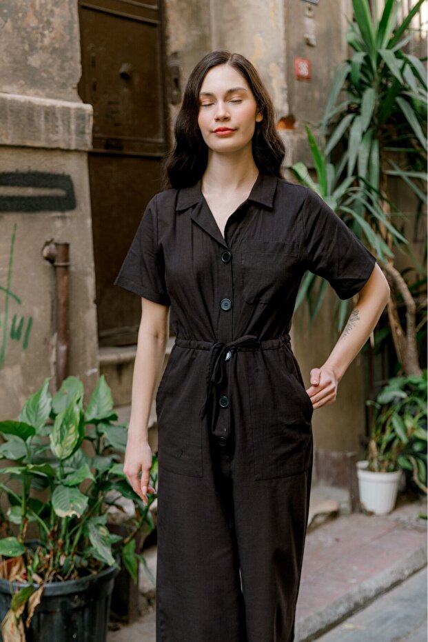 Keten Günlük Tulum - 5