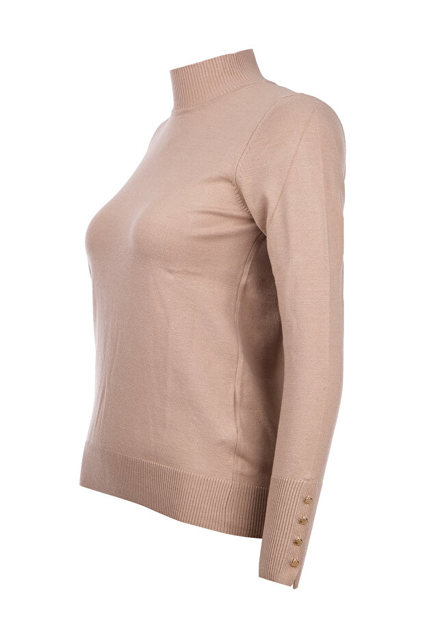 High Neck Basic Sweater-63514 - 2