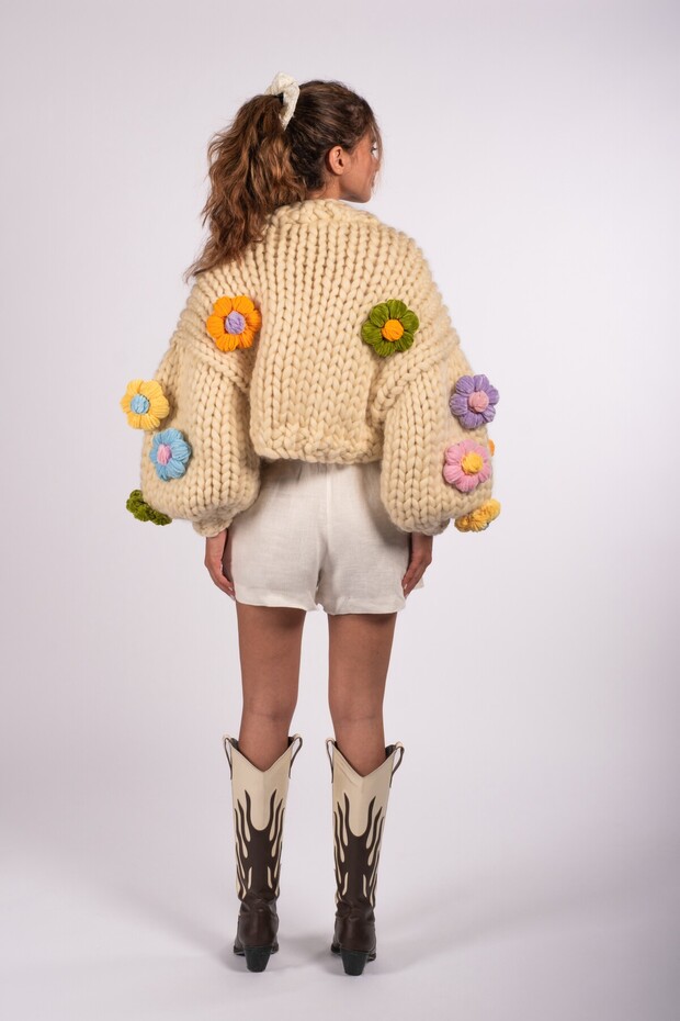 Bloom El Örgüsü Hırka - 2