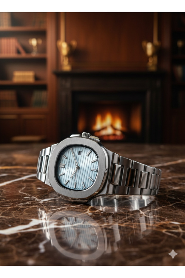 Patek Model Gümüş Tiffany Eşref Tek Saati - 1