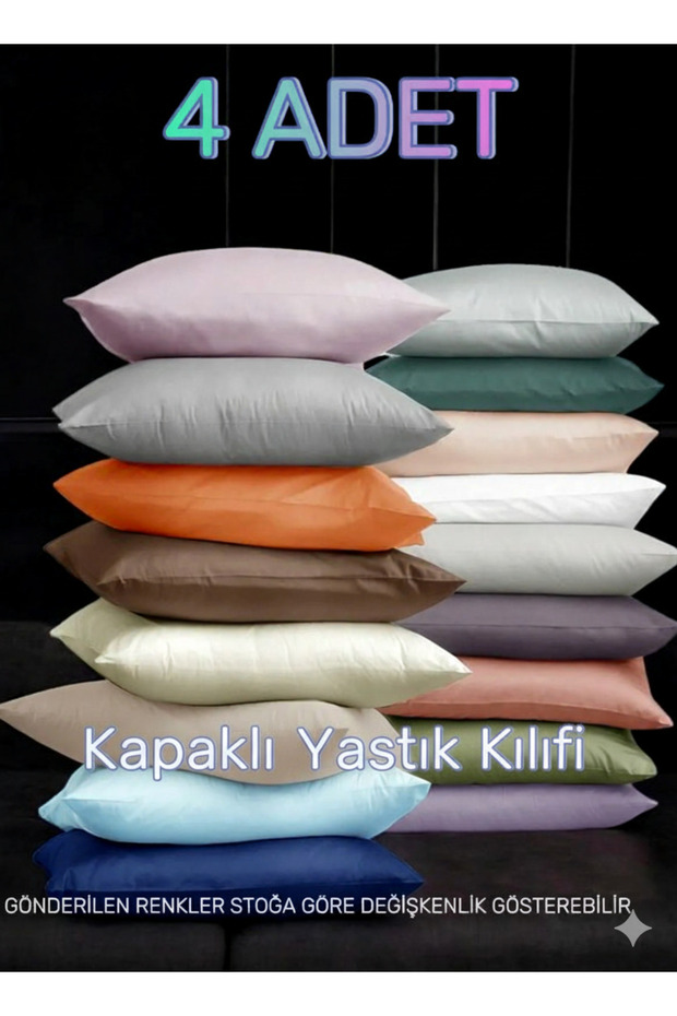 (4 Pieces) 50X70 cm Colorful Covered Outlet, Pillowcase, Mixed Color Pillowcase