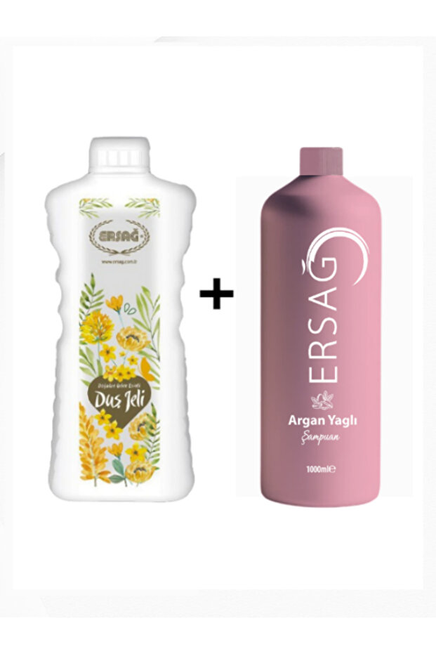 Argan Yağlı Şampuan 1000 Ml & Duş Jeli 1000ml - 1