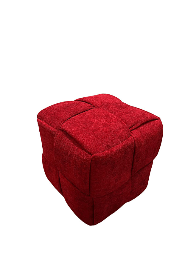 Örme puf kırmızı - 3