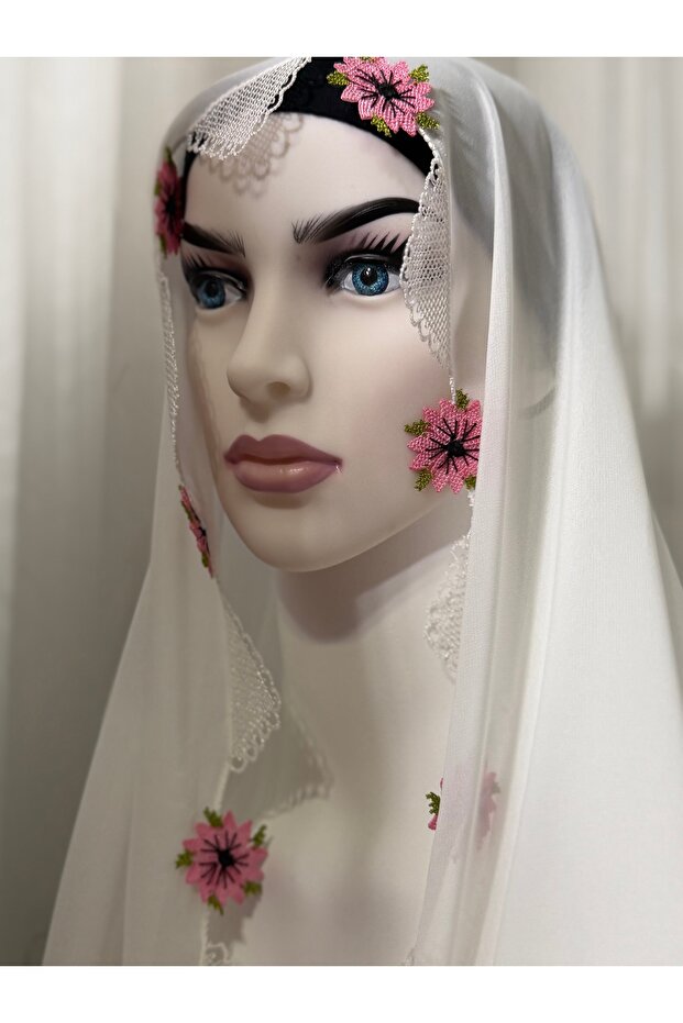 İğne oyası namaz başörtüsü - 8