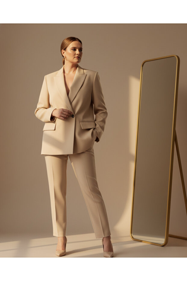 Double Button Blazer Jacket |   Plus Size - 3