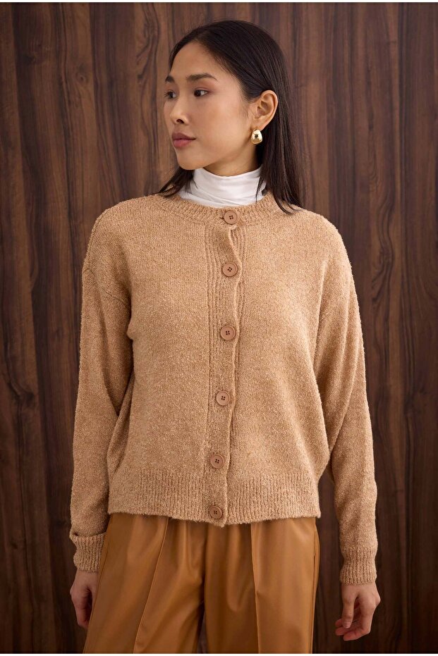 Buklet Hırka Sütlü Kahve - 2