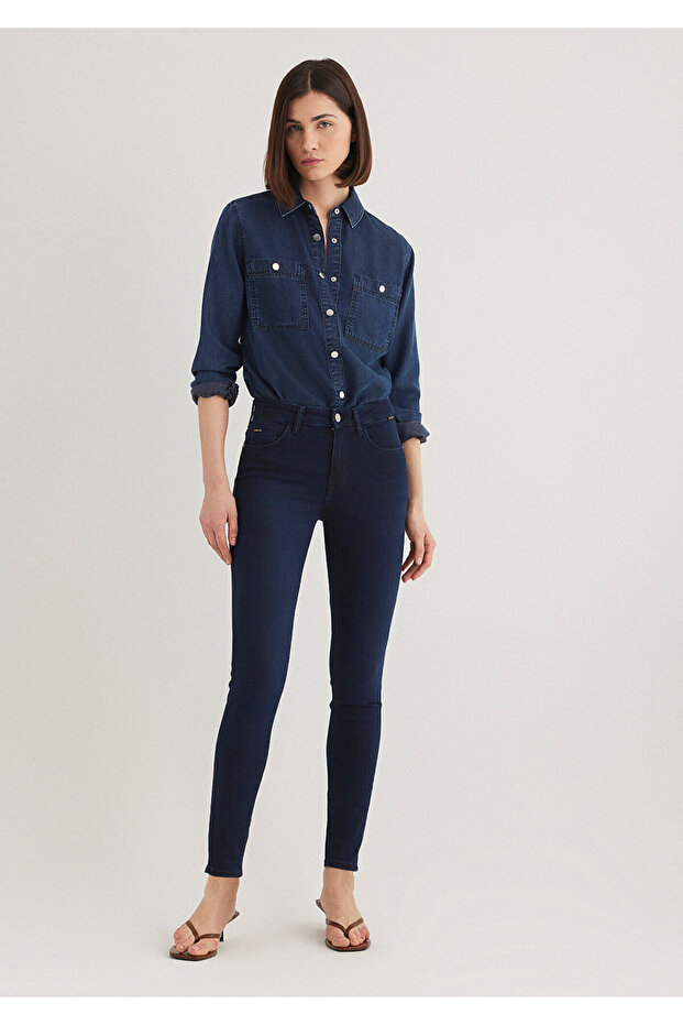 Tess Gold Luxury Indigo Si Jean Trousers 100328 -82196