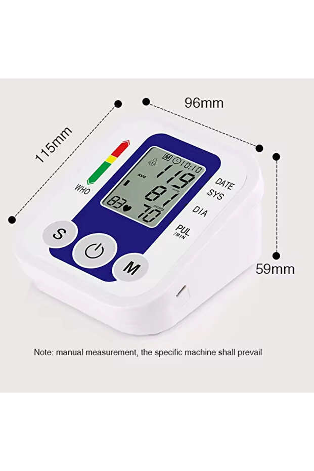with USB Automatic Arm Blood Pressure Monitor with LED Display, Cuff & Pressure Sensor - 6