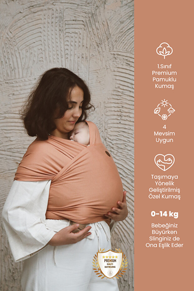 ilays beauty Premium Birinci Sınıf Pamuklu Esnek Wrap Sling (BABYWEARİNGE ÖZEL ÜRETİM KUMAŞ)