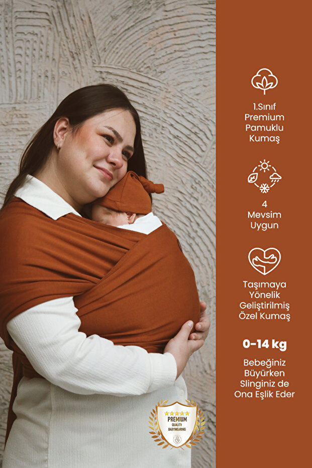 ilays beauty Premium Birinci Sınıf Pamuklu Esnek Wrap Sling (BABYWEARİNGE ÖZEL ÜRETİM KUMAŞ)