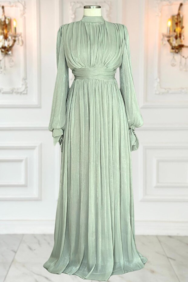 Nida Abiye Elbise Mint - 1