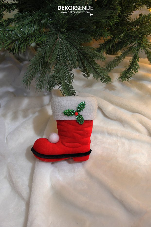 Christmas Ornament Boots Red 15 cm