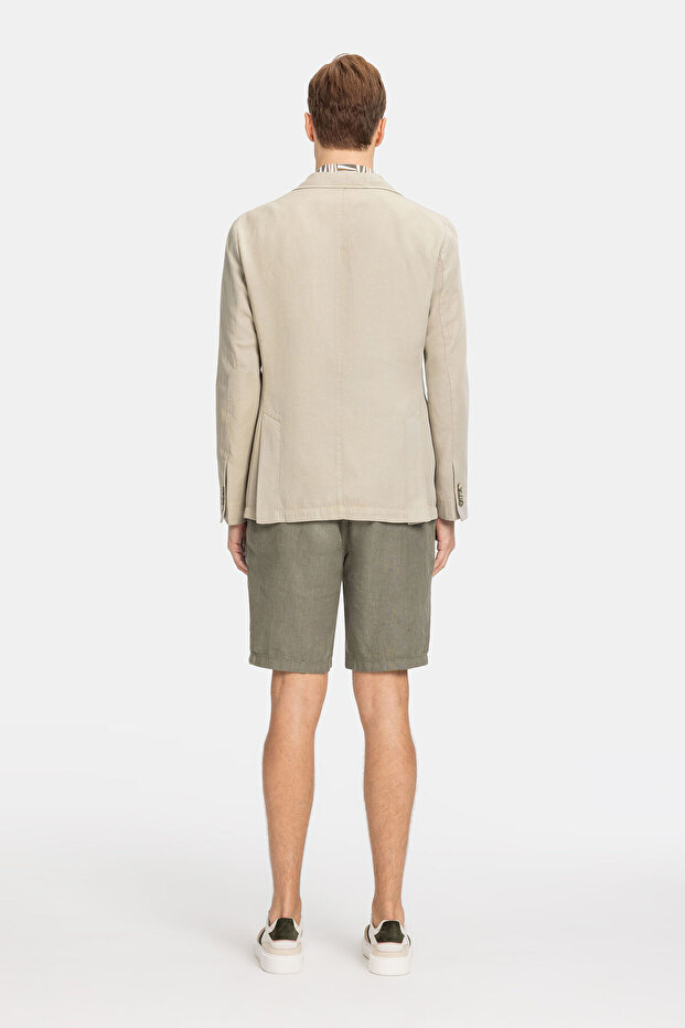 EKRU DÜĞMELİ CEKET - 4