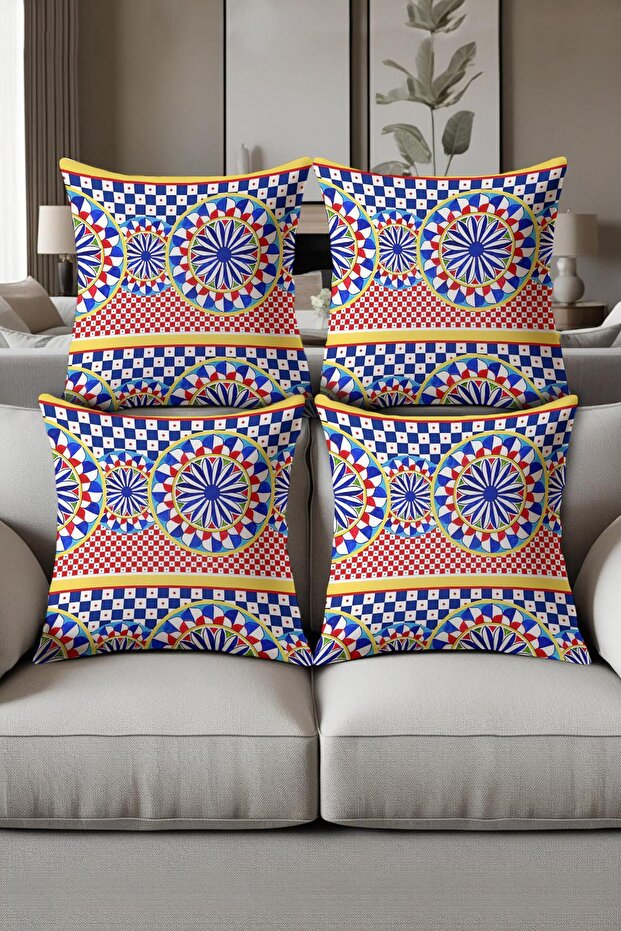 طقم غطاء وسادة مكون من مطبوع قطع من ديجيتال (43 × 43 سم) KRL0061