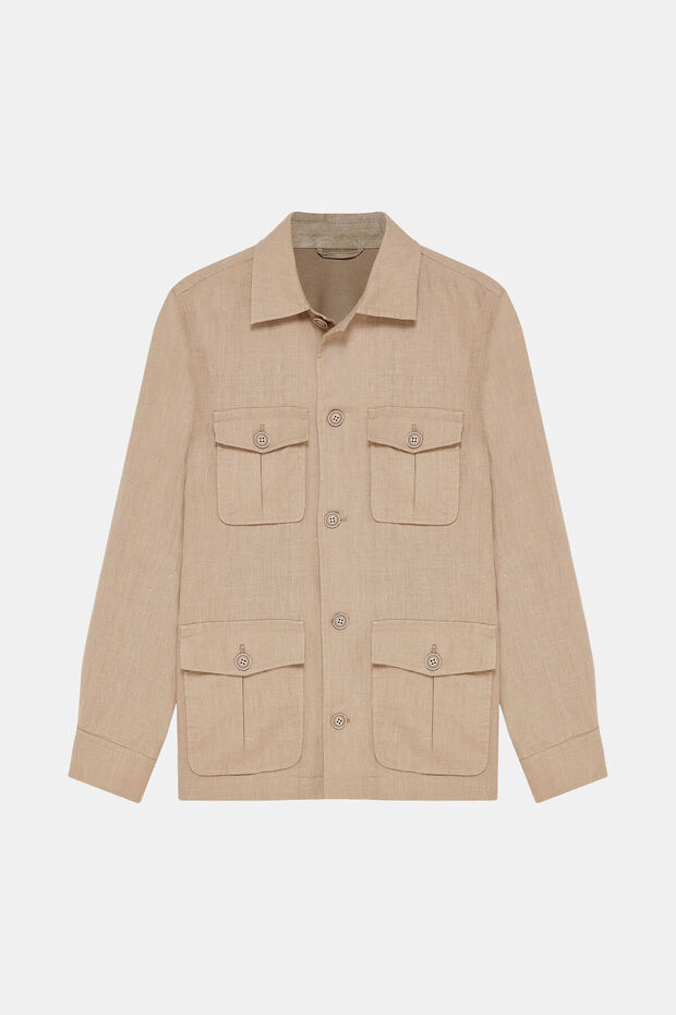 EKRU DÜĞMELİ CEKET - 1