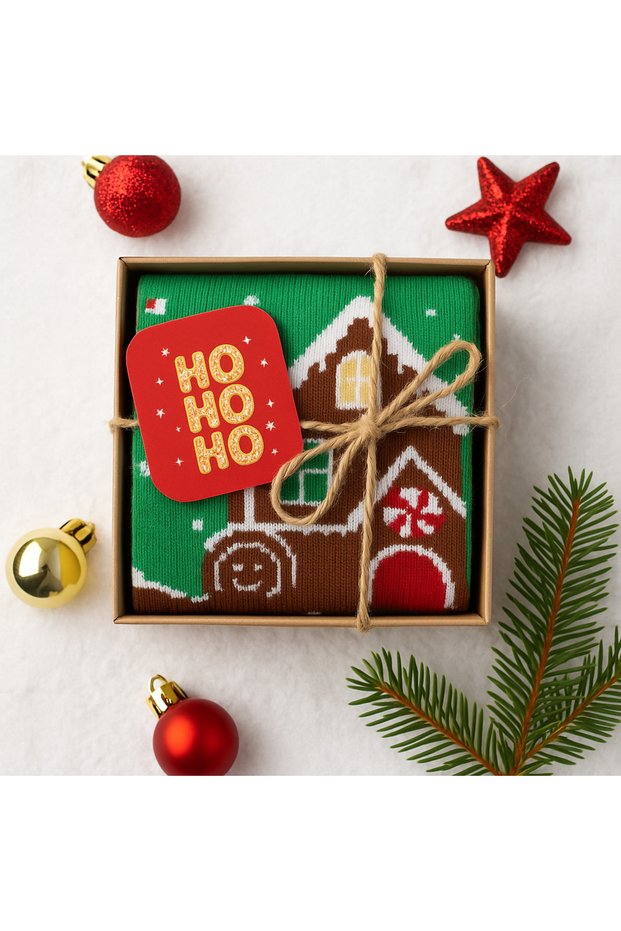Acetate Boxed Christmas Gift – Colorful Winter Socks in Stylish Packaging 🎁