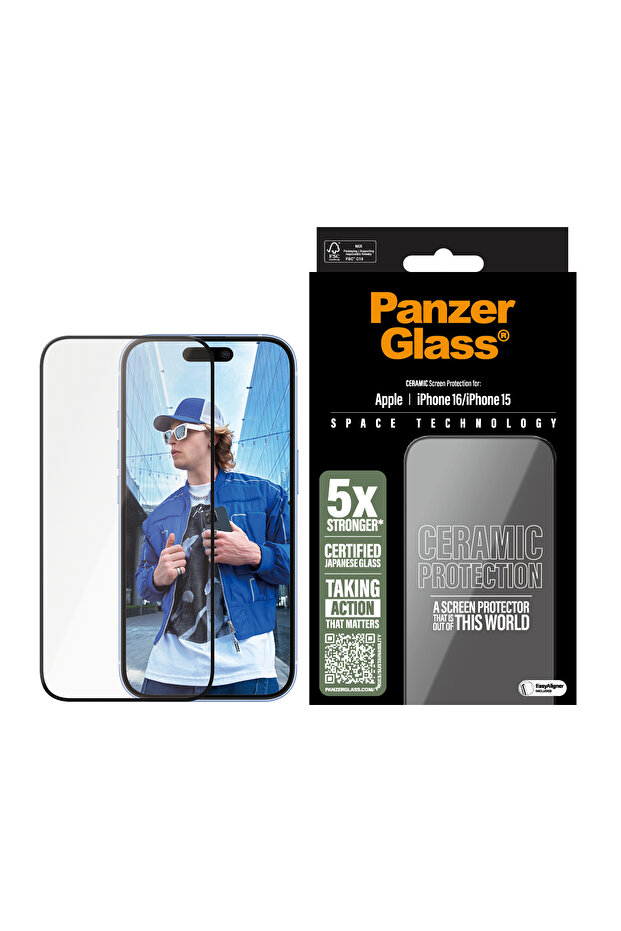 PG Ceramic Screen Protector iPhone 16 / 15 / UWF - 6