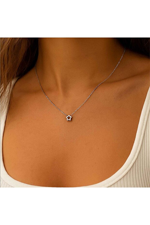 Mini Yıldız Gümüş Kolye - 2