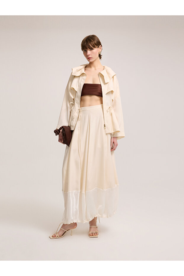 Büzgü Detaylı Etek - 5