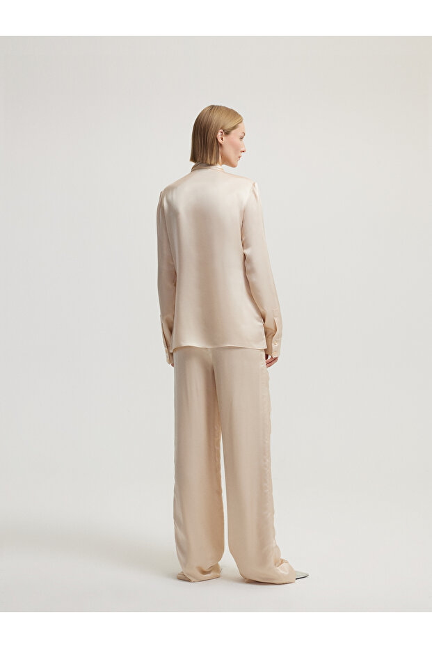 Payetli Bej Bluz - 3