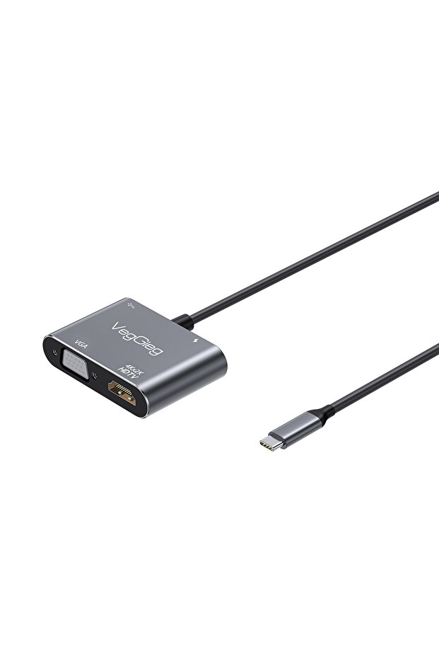 Type-C 4K HDMI 1080P Vga USB 3.0 Pd Converter Hub