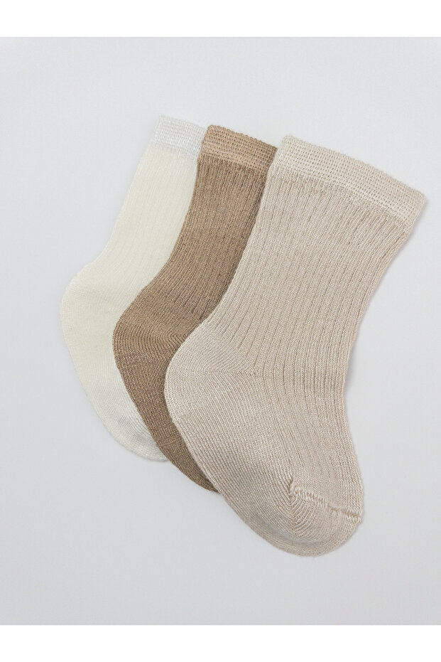 3 Çift Bebek Çorap Dikişsiz - Bambu Çorap - 5