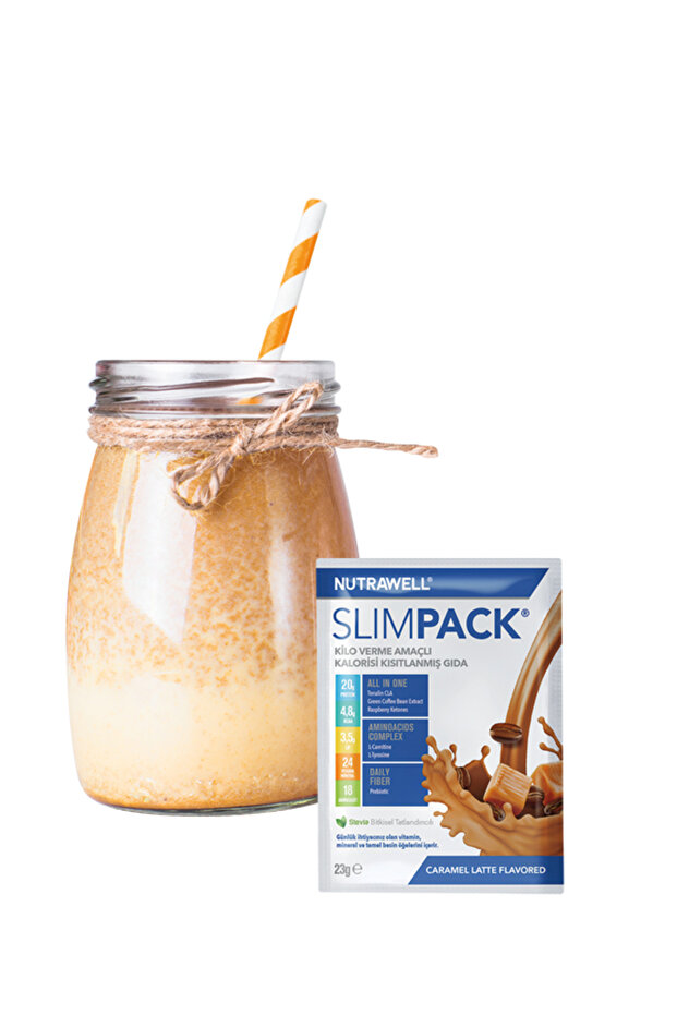 SLIMPACK Karamel Latte 30 Servis Öğün Tozu Shake - 3