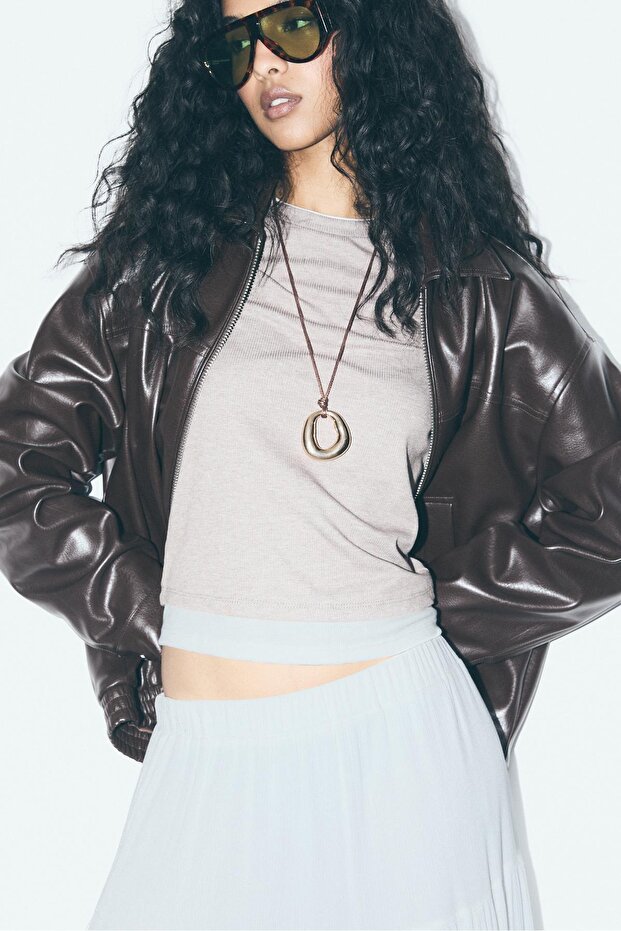 Fitilli midi etek - 2